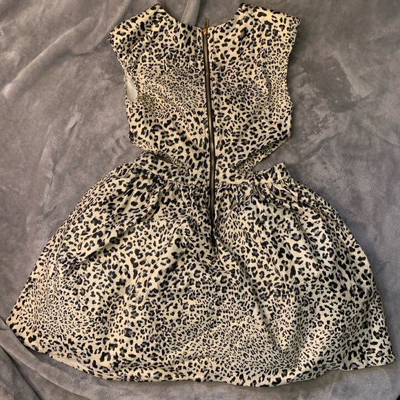 *SOLD* NWT Wild and Fun Leopard Mini Cutout Dress - Picture 2 of 6